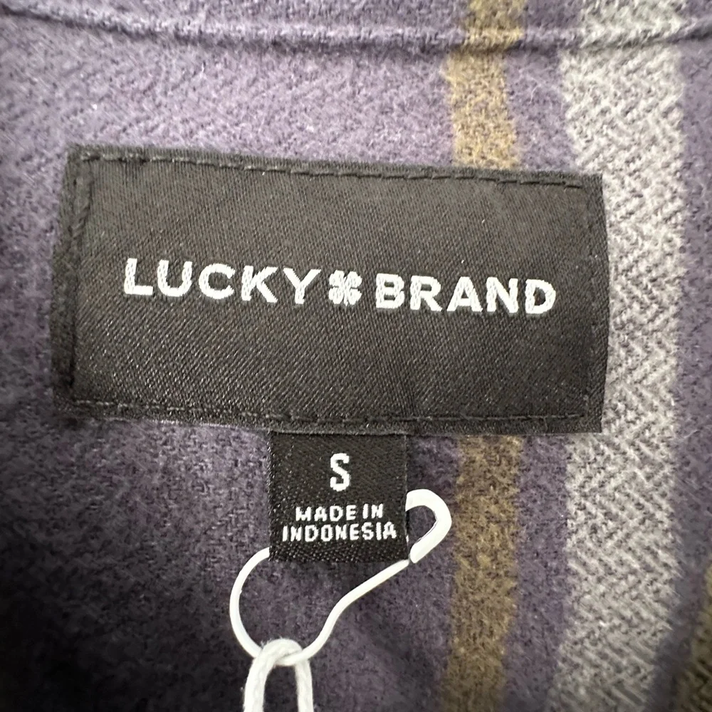 Lucky Brand Plaid Shirt Jacket Mens Small Flannel Shacket NWT